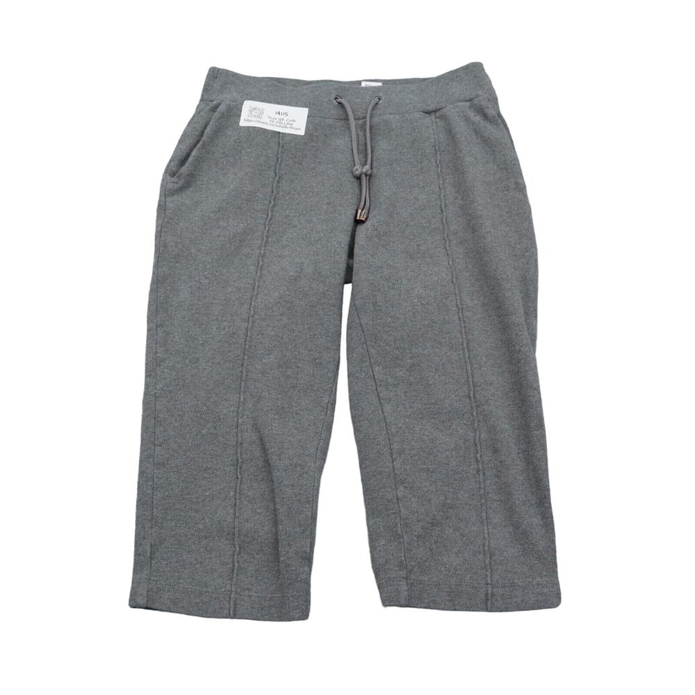 Croft and Barrow Pants PXS Gray Petite Pleated Front Drawstring Stretch Bottoms